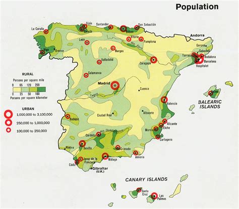 what is the population of spain 1974